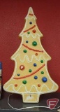 Vintage plastic lighted gingerbread tree, 28inH