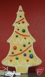Vintage plastic lighted gingerbread tree, 28inH