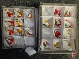 Miniature Christmas ornaments, some Dept. 56
