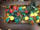 (2) strings of bubble lights and Vintage bubble lights in box, box has some damage