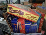 Vintage Christmas lights in Clemco, Glencoe, Paramount, boxes, some box damage