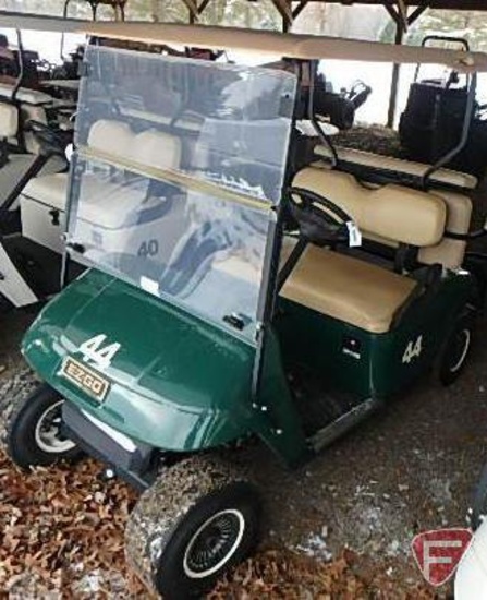 EZ-GO TXT 4-seater gas golf car with fold-down rear seat,