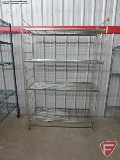 Racking/shelving: (2) uprights 18inx75inH, (4) shelves 48inX18in