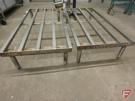 (2) stainless steel dunnage rack/platforms