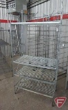 Racking/shelving: (2) uprights 18inx75inH, (4) shelves 36inX18in