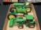 Ertl John Deere 430 die cast tractor, plastic John Deere tractor with loader, and