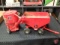 Ertl metal red grain wagon and Ertl IH feed grinder, Both