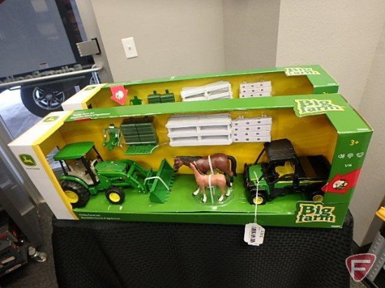 (2) John Deere Big Farm Hobby Farm sets, 1/16, Both