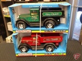 (2) Nylint Steel Classics Dump Truck, red and green/black, No3050, Both