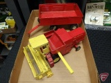 Die Cast New Holland combine and Ertl die cast wagon, Both
