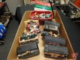 Home Towne Express holiday train figurines: 1998 and 1999 Editions; Circus Express, train tracks,