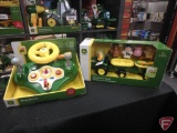 Tomy John Deere Busy Driver, No 34906 and Tomy John Deere Animal Sounds Hayride No 34908