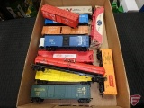 (12) HO scale/gauge model train cars: tankers and freight cars