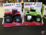 Tomy Ertl Monster Treads Case IH tractors, Both