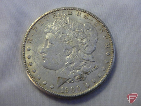 1900 Morgan silver dollar, AU58