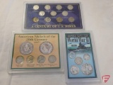 WWII American Fights for Freedom Collection, containing steel penny, Mercury dime, silver