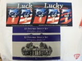 (2) 2007 Lucky 7 notes, mint condition, (2) 2003 A double deuce set, Minneapolis and Kansas city,