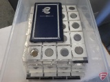 (24) Sheets of foreign coins, mostly full sheets, most from Western Europe; and specimen set