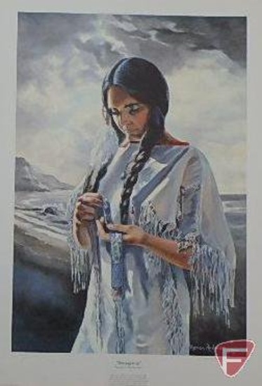 (3) 25inHx18inW prints by Marian Anderson, Spirit Of The Pipe, 312/750, 319/750, 575/750,