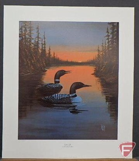 Loons, prints, 22inHx30inW by Terrill Knaack, Lake Country-Loon 213/850,