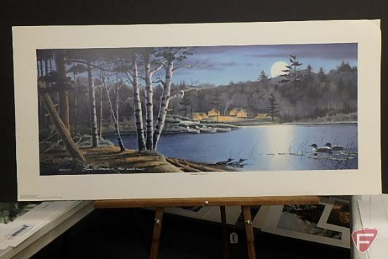 22Inhx18Inw Print By Ken Kunzer, Quiet Water-Loons, 17Inhx22Inw Print By Robert Hautman, | Art, Antiques & Collectibles Art Prints & Posters | Online Auctions | Proxibid