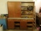 Wood storage cabinet.Sliding doors and 4 drawers