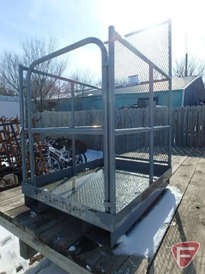 Cotterman Co. Workmaster 3ftx4ftx4ft cage with forklift brackets