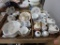 Ceramic bowls, pitchers, cups, dishes, baskets, cream and sugar bowl