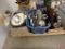 Metal platters, trays, coffee server, spoons, candle holder, pitcher,some pewter pieces