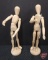 (2) wood drawing dolls, artist mannequins, Both