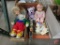 Beatrix Potter ornaments, Fisher Price Snoopy pull behind toy missing string, dolls, and