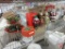 Santas, Jim Shore Heartwood Creek, Possible Dreams, red Holiday two tier serving tray and