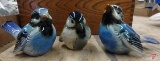 Goebel birds, ceramic and porcelain birds, music box, candle holder, jar