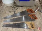 Hand saws, E-Z Bow maker, Norcon helmet made USA
