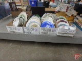 Decorative plates, cups, bowls, platters, plate hangers