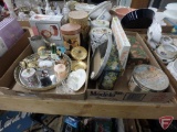 Trinket boxes, ring holders, jewelry chest, canisters, make up mirrors, brush and comb box