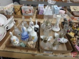 Ceramic, metal and glass bells, lanterns, vase