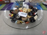 Glass bowl full of vintage buttons