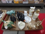 Creamer, trinket box, planter, Australian crystal butterflies, sugar and creamer set,