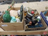 Large assortment of Avon perfume/cologne decorative bottles, both boxes