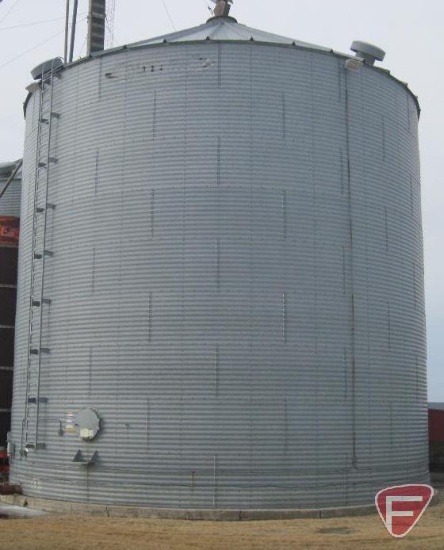 Butler 36 X 32 26,000 bushel grain bin, full floor aeration, floor auger, fan & cone spreader, Bin 1