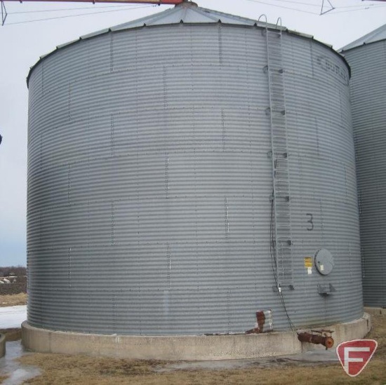 Butler 36 X 25.5 20,000 bushel grain bin, no floor, floor auger, fan & cone spreader, Bin 3