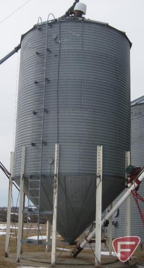 Butler approx 3,000 bushel cone bottom holding bin