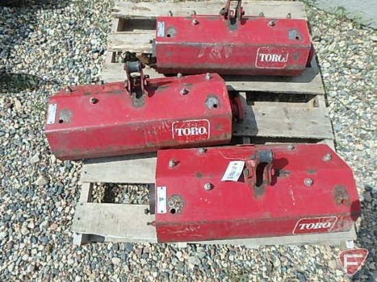 2005 Toro tri rollers, set of 3, SN: 04495-250000122, 123, 124