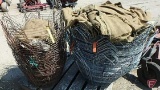 Wire tree baskets and burlap, 24