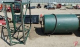 Fuel barrel and stand, marked diesel, hose, and nozzle
