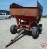 Newbilt gravity box on Newbilt 8 ton running gear with implement tires, approx. 150 bushel