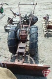 David Bradley tractor, without engine, David Bradley chains, snow plow