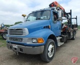 2004 Sterling Acterra Single Axle Flat Bed Crane Truck, VIN # 2fzachdc24an57701,