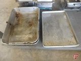 (5) full size baking pans and roasting pan